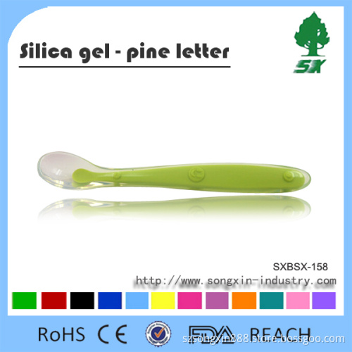 BPA Free Ultra Soft Baby Silicone Spoon Baby Feeding Spoon